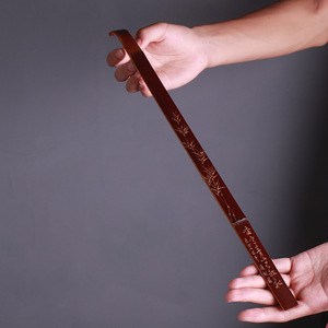 Bamboo Back Scratchers Hand Carved With Floral Design Antique Collectible Craft Gift - Product Image 4