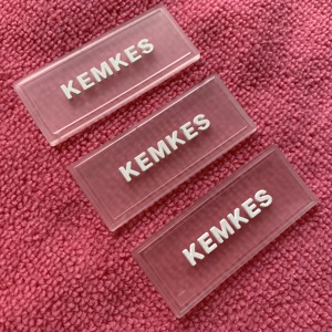 Biểu Tượng Tùy Chỉnh Ba Lô Mềm May 3D Rõ Ràng Nhãn Cao Su, Chữ Nổi Tên Logo Trong Suốt Silicone Cao Su Thẻ - Product Image 5