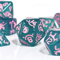 7 pièces/ensemble licorne motif polyédrique résine dés pour donjons et Dragons mdn RPG jeux de table