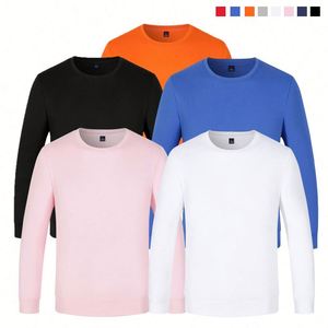 Design 350gsm Unisex Crewneck Sweatshirt Regular Fit Heavyweight Long <b>Sleeve</b> Custom Logo Embroider Print Cotton Blend - Product Image 2