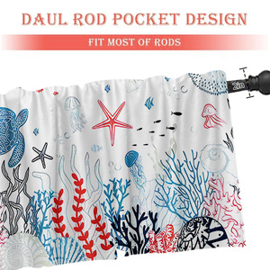 <span class=keywords><strong>Tende</strong></span> a tema oceano, mantovane <span class=keywords><strong>per</strong></span> finestra, drappeggi, <span class=keywords><strong>tende</strong></span> corte <span class=keywords><strong>da</strong></span> cucina con passante <span class=keywords><strong>per</strong></span> asta, <span class=keywords><strong>per</strong></span> cucina e bagno, personalizzabili - Product Image 4