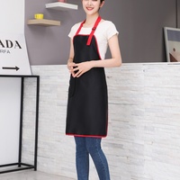 Tablier de cuisine professionnel personnalisé en coton et polyester pour homme et femme, noir, vierge, pour restaurant et salon de coiffure