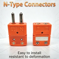 Connecteur de thermocouple de type N, prise mâle/femelle standard orange en plastique, adaptateur de borne pour équipement de four de traitement