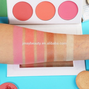 Paleta profesional Colorete Sombra de contorno para maquillaje de mejillas Maquillaje facial orgánico sin crueldad <span class=keywords><strong>Bronceador</strong></span> Colorete en polvo Mineral - Product Image 3