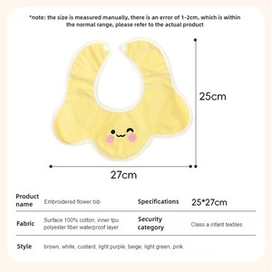 Nouvelle serviette de salive respirant bébé bavoirs personnalisé tricoté coton imperméable nouveau-né visage souriant infantile bébé bavoirs - Product Image 5