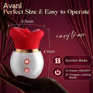 Fabrika doğrudan 3 in 1 G nokta gül oyuncak vibratör kadınlar için sıcak satış ağız emme yalama meme stimülatörü - Product Image 6