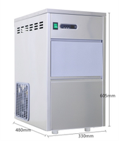 Machine à glaçons mini commerciale 20 kg/24 h pour utilisation en laboratoire, production automatique de glace granulaire, pompe à moteur Emerson, contrôle informatique