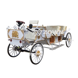 Carroza Eléctrica Estilo Vintage ZOWN Blanca con Techo Abierto para 4 Personas, Ideal para Tours y Bodas - Product Image 5