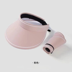 Chapeau de soleil à large bord pliable, protection UV, respirant, pour femmes, été, cyclisme en plein air, bleu - Product Image 2