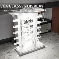 Support pliable pour lunettes de soleil écologique, présentoir à lunettes avec 4 étagères en acrylique transparent