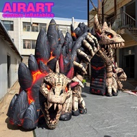 Décorations de jardin pour Halloween, tête d'alien réaliste géante gonflable, mascotte alien gonflable pour fête d'horreur d'Halloween