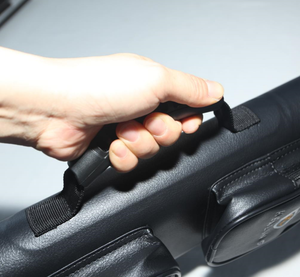 OKHEALING stock prêt 6 TROUS étui pour queue de billard 1/2 BAG PU 4PCS SHAFT + 2PCS BUTT noir avec deux petits sacs d'extension - Product Image 5