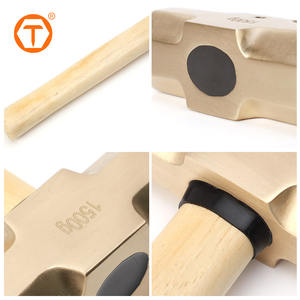 SINOTOOLS 알루미늄 청동 비 스파크 나무 손잡이 비 스파클링 도구 슬레지 해머 - Product Image 3