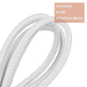 Durable PU <b>Leather</b> Round Shoelaces <b>for</b> Sneakers <b>Boots</b>, Heavy Duty <b>Waterproof</b> Laces Long Lasting Strong Shoe Strings - Product Image 2