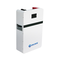 WINUNIK 51.2V 100Ah 5.12kWh Baterai Penyimpanan Energi Surya Rumah LiFePO4 yang Dapat Ditumpuk dan Dipasang di Dinding untuk Cadangan Daya PV Rumah Tangga