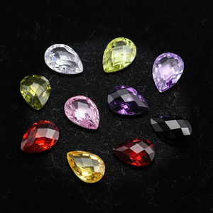 Piedras Preciosas Sueltas de Circonia Cúbica con Corte de <span class=keywords><strong>Pera</strong></span>, Facetadas, Claridad VVS, 1.00CT, Tratadas con Calor para Diseño de Joyería - Product Image 1