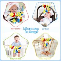 Jouets en spirale pour poussette - Jouets à suspendre pour poussette pour enfants Apprentissage précoce Barre de jeu Jouet suspendu pour nouveau-né Bébés garçons filles