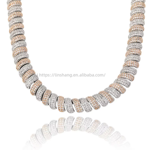 Light Luxury Fashion <b>Cross</b>-Border for Bestseller Full Zirconia Copper Pipe-Shaped <b>Chain</b> Necklace - Product Image 5