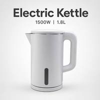 Bouilloire Électrique en Plastique 1500W, Grande Capacité 1,8L, Arrêt Automatique, Protection Anti-Ébullition à Sec, Rotation à 360 Degrés, Usage Domestique