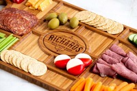 Plateau en bois pour aliments cuits sur mesure, 24 pièces, assiette à dîner en bois pour la maison et le mariage