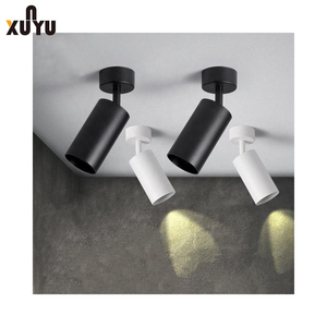 Vàng trắng vòng bề mặt gắn xi lanh có thể điều chỉnh đường sắt tại chỗ chiếu sáng LED theo dõi đèn LED theo dõi ánh sáng lịch thi đấu GU10 nhôm - Product Image 5