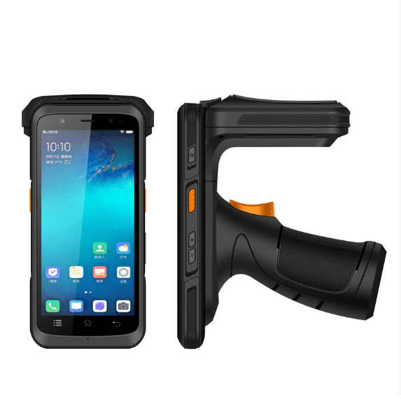 Android 10 Warehouse Scanner Reader Long Range 0-20m Handheld UHF RFID NFC for WiFi ISO 18000-6C Protocol ABS Material