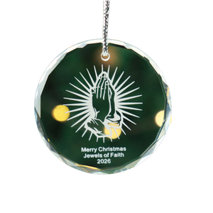 Custom Logo <b>Engraved</b> Crystal Hanging Ornaments Sublimation Printing Glass Christmas Ornaments Gifts - Product Image 4