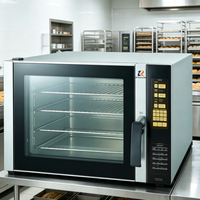 Four à air chaud électrique intelligent à commande informatique en acier inoxydable avec 4 plateaux et double ventilateur pour boulangerie, pâtisserie, four à convection