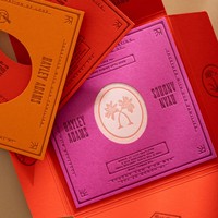 Enveloppe à fenêtre gaufrée multicolore en papier spécial, pochette de luxe pour carte d'invitation personnalisée