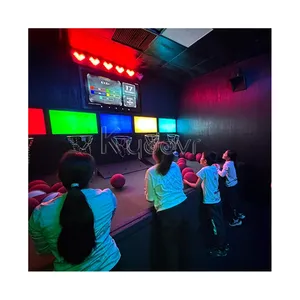 Amusement Park Activate Sport Reaction Games Wall Ball Room Escape Maze Arena Interactive Led Light Activate Games Basketball