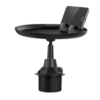 Plateau antidérapant de couleur noire, accessoires automobiles, porte-boissons réglable multi-angles