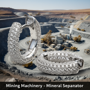 Orecchini a Cerchio Sharam con Diamanti, Placcati in Oro 18K, Taglio Rotondo, Gioielli Scintillanti per Donne, Regalo alla Moda - Product Image 2