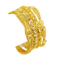 Ensemble de bracelets en cuivre doré orné de filigranes exotiques pour femmes, bijoux bohèmes, bijoux bohèmes modernes