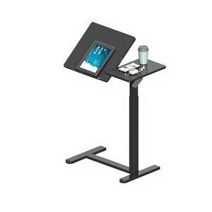 Mesa Móvil Elevadora de Madera, Mesa Auxiliar para Cama, Tablero Dividido Abatible, Mesa de Computadora Neumática, Mesa de Centro - Product Image 1