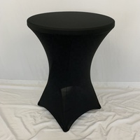 Nappe de table ronde extensible en polyester et élasthanne pour fêtes, mariages et cocktails