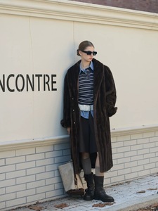 Abrigo de Invierno de una Pieza, Estilo Vintage, con Cuello de Fruta, Manga Media, Ecológico, de Pelo Sintético Grueso, Imitación de Visón - Product Image 4