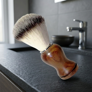 Pinceau à raser professionnel ASAP Brand Premium en nylon, modèle ABP-1531, manche en bois, outils de toilettage pour barbier. - Product Image 2