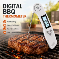 Thermomètre à viande Listime pour gril, cuisson et barbecue. Thermomètre alimentaire étanche à lecture instantanée avec rétro-éclairage, calibrage et puissance