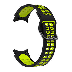 Correa de silicona para <span class=keywords><strong>Samsung</strong></span> <span class=keywords><strong>Galaxy</strong></span> <span class=keywords><strong>Watch5</strong></span>/Watch5Pro Luxury Two-Color 40/<span class=keywords><strong>44</strong></span>/45mm Tamaño Transpirable 20mm Acero inoxidable PC Goma - Product Image 3