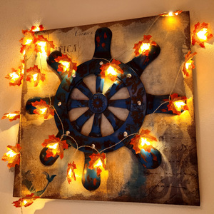 크리스마스 원격 제어 수확 장식 야외 정원 플라스틱 메이플 리프 3 미터 20 leds USB 코드 <span class=keywords><strong>led</strong></span> 문자열 조명 - Product Image 3