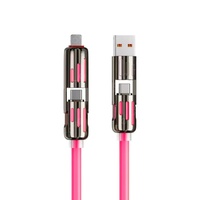 Câble de données USB Type-C rotatif à double tête 4 en 1, 240W PD, charge rapide haute puissance, compatible avec les appareils