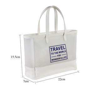 Bolsa de Playa Ligera de Diseño Personalizado para Mujer, con Logotipo, Cierre de Cremallera Reutilizable, Forro de Poliéster, para Compras de Verano - Product Image 6