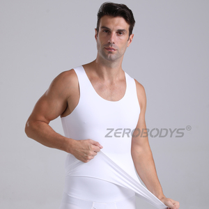 ZEROBODYS 103 Fajas per gli uomini modellanti del corpo abbraccio corpo allenamento stretto camicia nera a compressione canotta - Product Image 2