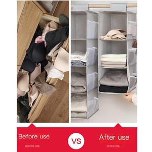 Plegable 3/4/5 Oxford capas <span class=keywords><strong>de</strong></span> tela no tejida armario colgante <span class=keywords><strong>ropa</strong></span> <span class=keywords><strong>interior</strong></span> sujetador artículos diversos bolsa <span class=keywords><strong>de</strong></span> almacenamiento <span class=keywords><strong>organizador</strong></span> <span class=keywords><strong>de</strong></span> armario - Product Image 4