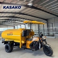 Nuevo Modelo, Motocicleta de Carga de 3 Ruedas, 300cc, Motorizada, Tanque de Combustible de 20L, Tanque de Agua con Carrocería Cerrada, Capacidad de Carga de 400kg