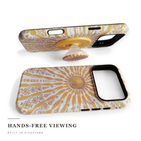 Casing HP Lucky Sun Mewah Anti Air Anti Benturan Magnetik TPU+PC Film Berkualitas Tinggi Glossy/Matte Custom Print untuk 15/14 Pro