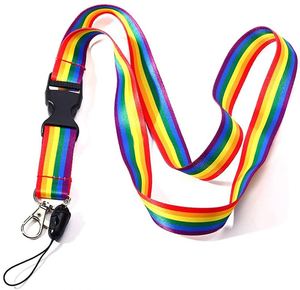 Lanière en polyester sublimée arc-en-ciel, imprimée sur mesure pour les événements Pride et LGBTQ - Product Image 1
