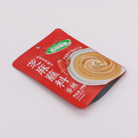 Sachet d'emballage alimentaire personnalisé en aluminium imprimé, scellé sur trois côtés, pour sauce au sésame, assaisonnement piquant, épices