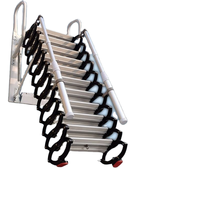 Escalier escamotable multifonctionnel industriel durable en acier galvanisé noir et aluminium, épaissi, invisible, pour intérieur domestique