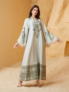 Modest Style Dubai Tourism Banquet Fashion <b>Dress</b> <b>for</b> Muslim Women Breathable Polyester Abuja One Size - Product Image 5